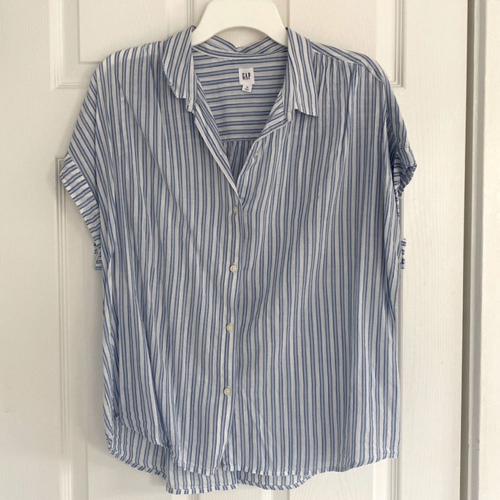 Gap Striped Button Top